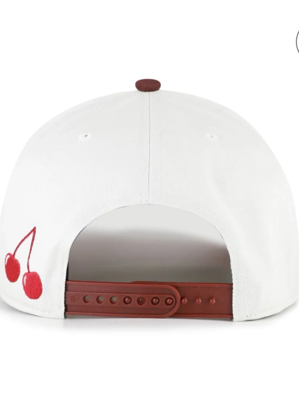 '47 Women’s Dodgers Two-Tone Adjustable Hat - Cream & Maroon with Pink Logo
